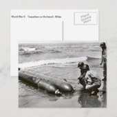 Carte Postale Torpilles de la Seconde Guerre mondiale sur la pla (Devant / Derrière)