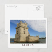 Carte postale "Torre de Belem, Lisboa" (Devant / Derrière)