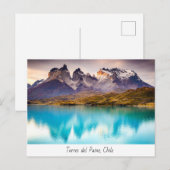 Carte postale Torres del Paine, Patagonie (Devant / Derrière)