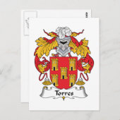 Carte Postale Torres Family Crest (Devant / Derrière)