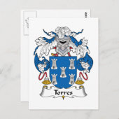 Carte Postale Torres Family Crest (Devant / Derrière)