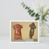 Carte Postale Torse mâle en grès rouge et danseur en grès gris (Debout devant)