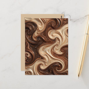 Carte Postale Torsion riche textural Cappuccino au Chocolat