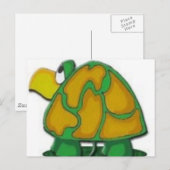 Carte Postale tortue (Devant / Derrière)