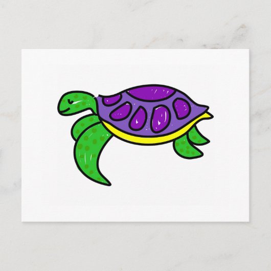 Carte Postale tortue (Devant)