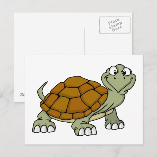 Carte Postale tortue (Devant / Derrière)