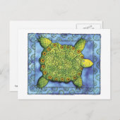 Carte Postale Tortue à motifs (Devant / Derrière)