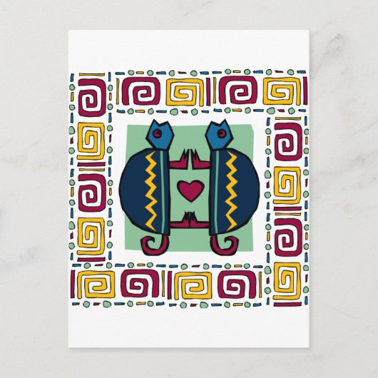 Carte Postale tortue amoureuse (Devant)