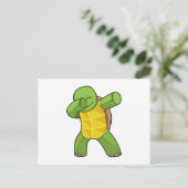 Carte Postale Tortue au dab de danse hip hop (Debout devant)