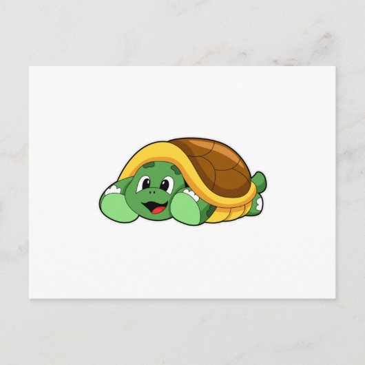 Carte Postale Tortue avec carapace comme couverture (Devant)