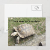 Carte Postale Tortue avec citation (Devant / Derrière)