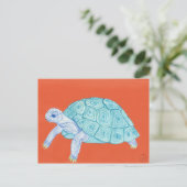 Carte Postale Tortue bleue (Debout devant)