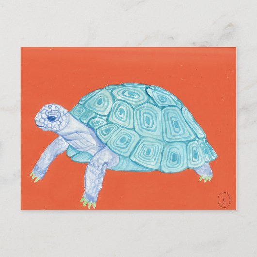 Carte Postale Tortue bleue (Devant)