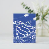 Carte Postale Tortue bleue Hawaii (Debout devant)