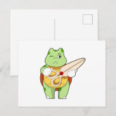 Carte Postale Tortue coiffeur avec ciseaux (Devant / Derrière)