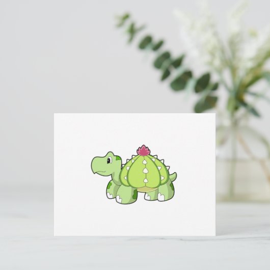 Carte Postale Tortue comme Cactus (Debout devant)