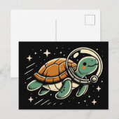 Carte Postale Tortue de l'espace (Devant / Derrière)