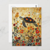 Carte Postale Tortue de mer (Devant / Derrière)