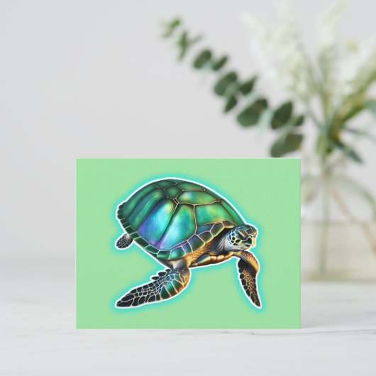 Carte Postale Tortue de mer (Debout devant)