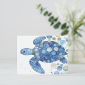 Carte Postale Tortue de mer (Debout devant)