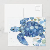 Carte Postale Tortue de mer (Devant / Derrière)