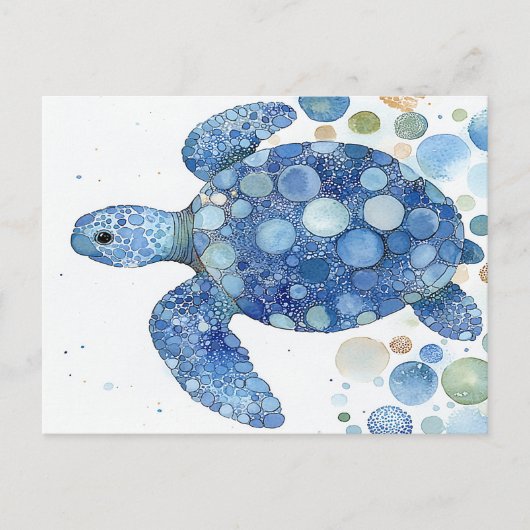 Carte Postale Tortue de mer (Devant)