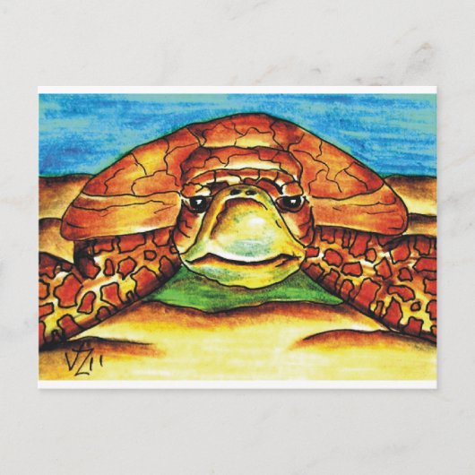 Carte Postale Tortue de mer (Devant)