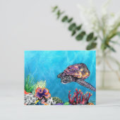 Carte Postale Tortue de mer (Debout devant)