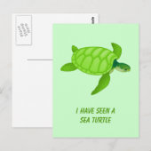 Carte Postale Tortue de mer (Devant / Derrière)