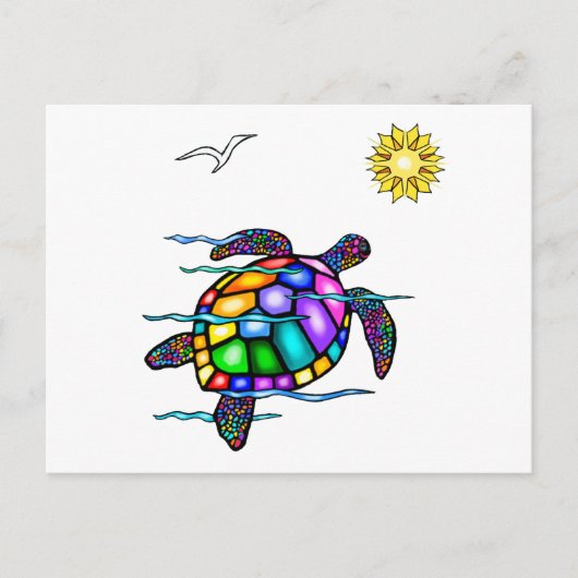 Carte Postale Tortue de mer #1 (Devant)