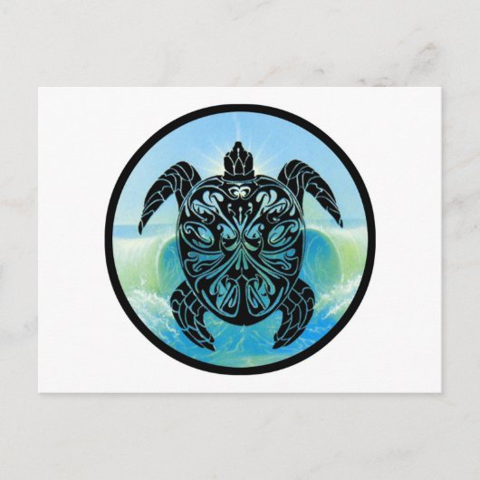 Carte Postale Tortue de mer celtique (Devant)