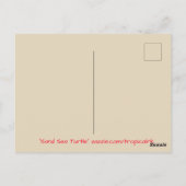 Carte Postale Tortue de mer de sable (Dos)