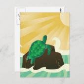 Carte Postale Tortue de mer d'Hawaii (Devant / Derrière)