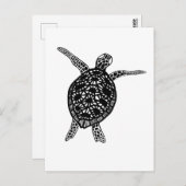 Carte Postale Tortue de mer Protégez la planète (Devant / Derrière)