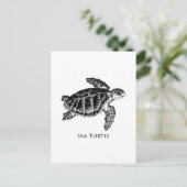 Carte Postale Tortue de mer (Ridley de Kemp) (Debout devant)