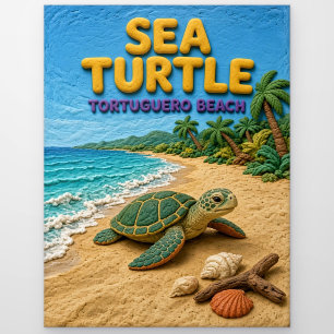 Carte Postale Tortue de mer Tortuguero Beach Moderne KlayKoo