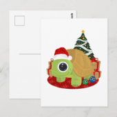 Carte Postale Tortue de Noël (Devant / Derrière)