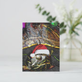 Carte Postale Tortue de Noël mignonne (Debout devant)