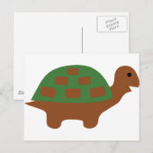 Carte Postale tortue drôle (Devant / Derrière)