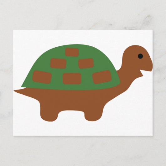 Carte Postale tortue drôle (Devant)