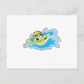 Carte Postale Tortue en nage dans l'eau (Devant)