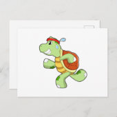 Carte Postale Tortue en tant que coureur (Devant / Derrière)