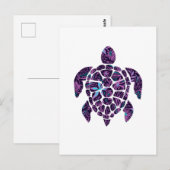 Carte Postale Tortue florale (Devant / Derrière)