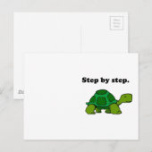 Carte Postale Tortue gagnante permanente pas à pas (Devant / Derrière)