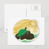 Carte Postale Tortue Hawaii de la baie de Hanauma (Devant / Derrière)