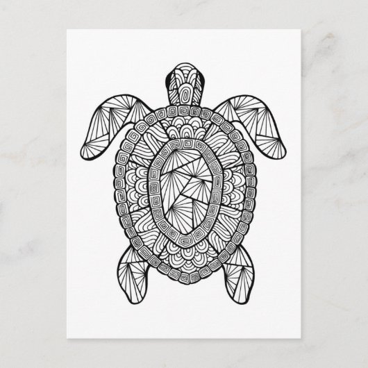 Carte Postale Tortue inspirée (Devant)