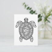 Carte Postale Tortue inspirée (Debout devant)