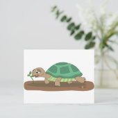Carte Postale Tortue mangeant (Debout devant)