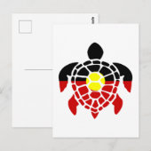 Carte Postale Tortue marine aborigène australienne (Devant / Derrière)
