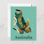 Carte Postale Tortue marine australienne (Devant / Derrière)